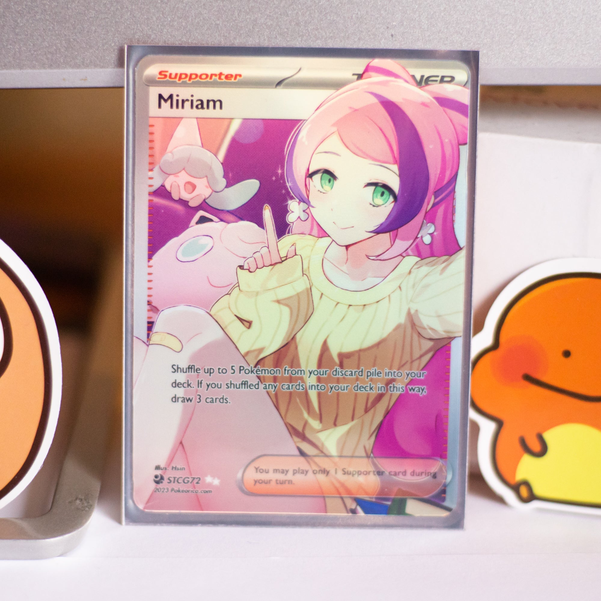 Custom Holographic Full Art Miriam Card PokeOricaSTCG Custom Holographic Full Art Miriam Card PokeOricaSTCG