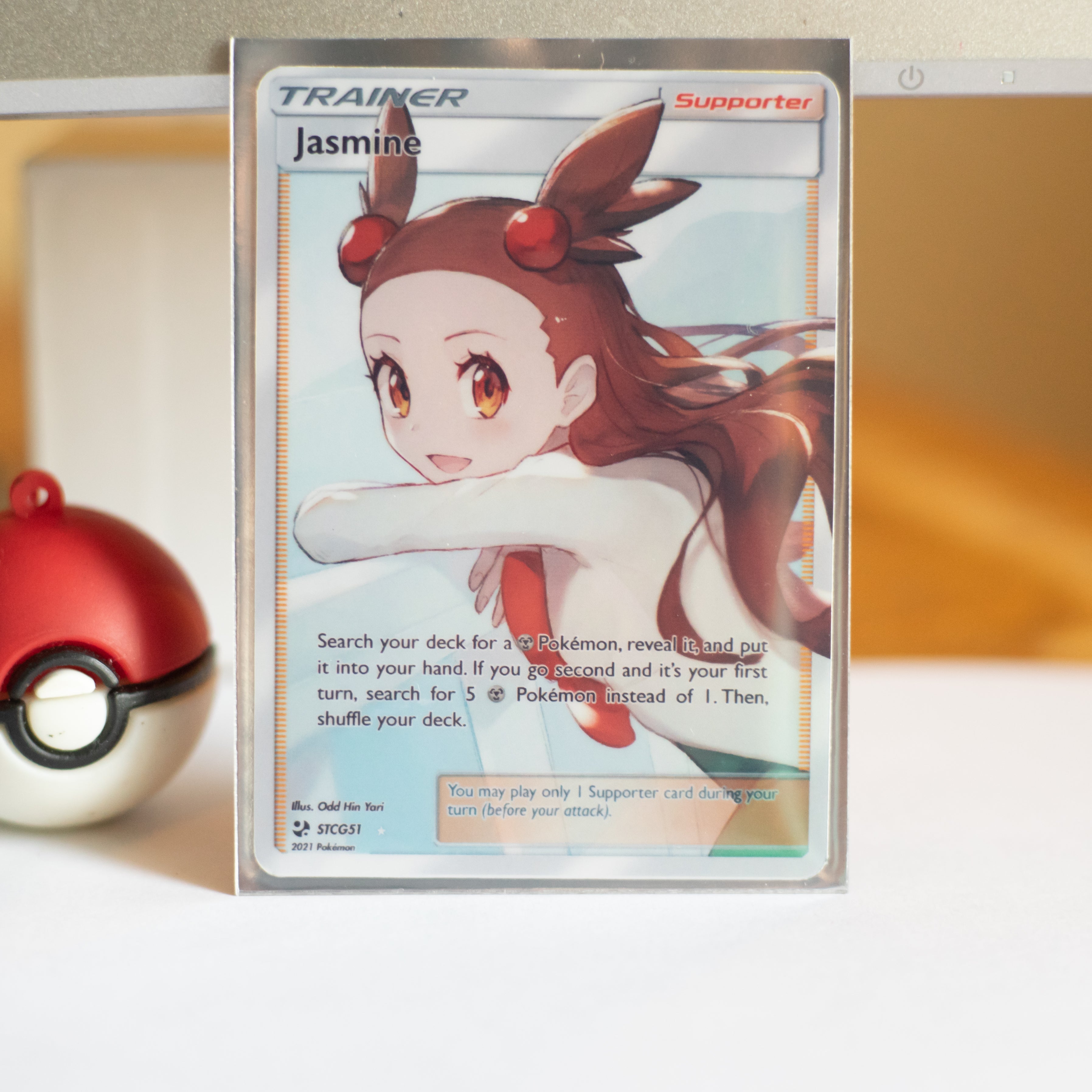 Custom Holographic Full Art Jasmine Card PokeOricaSTCG Custom Holographic Full Art Jasmine Card PokeOricaSTCG
