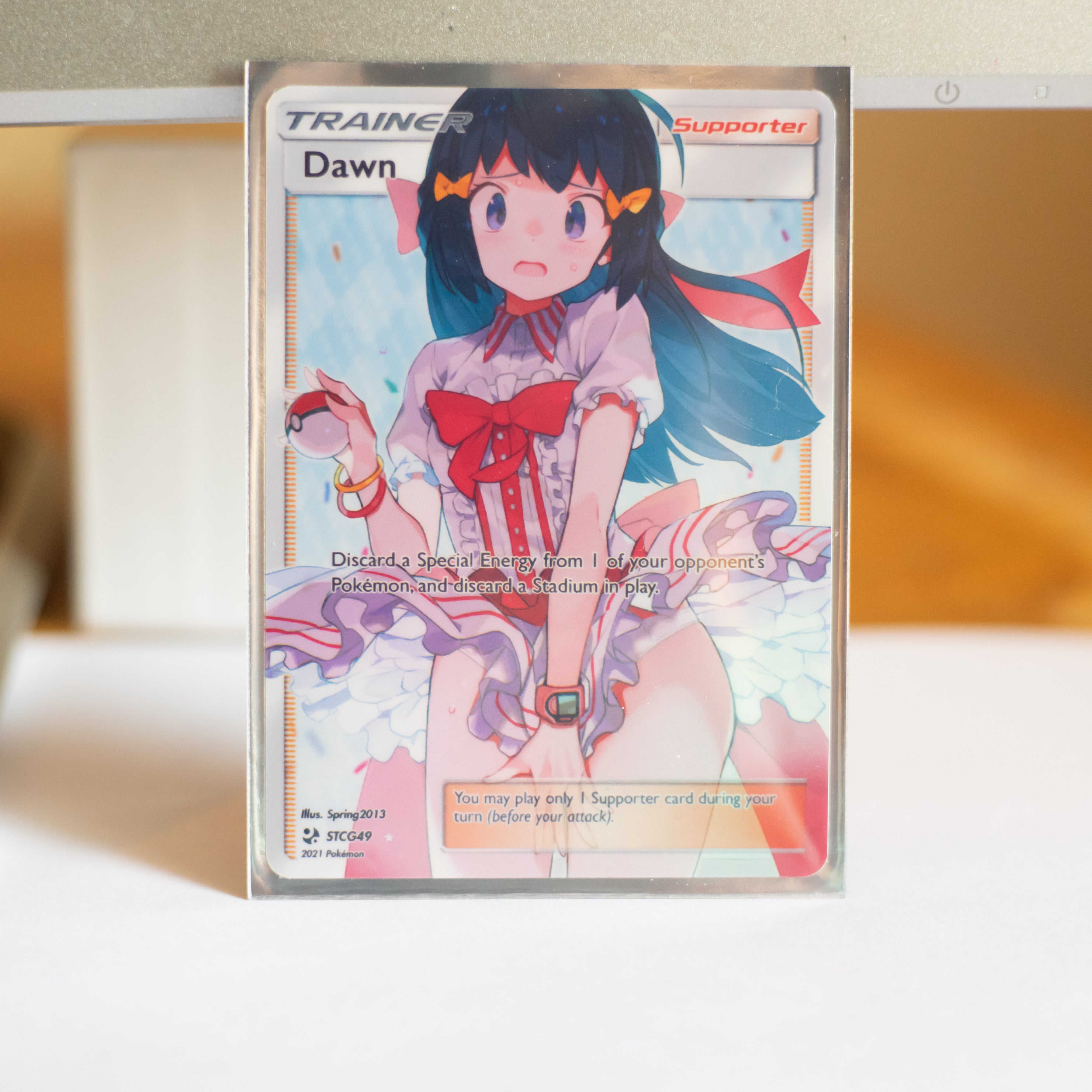 dawn pokemon trainer card Custom Holographic Full Art Dawn Card – PokeOricaSTCG