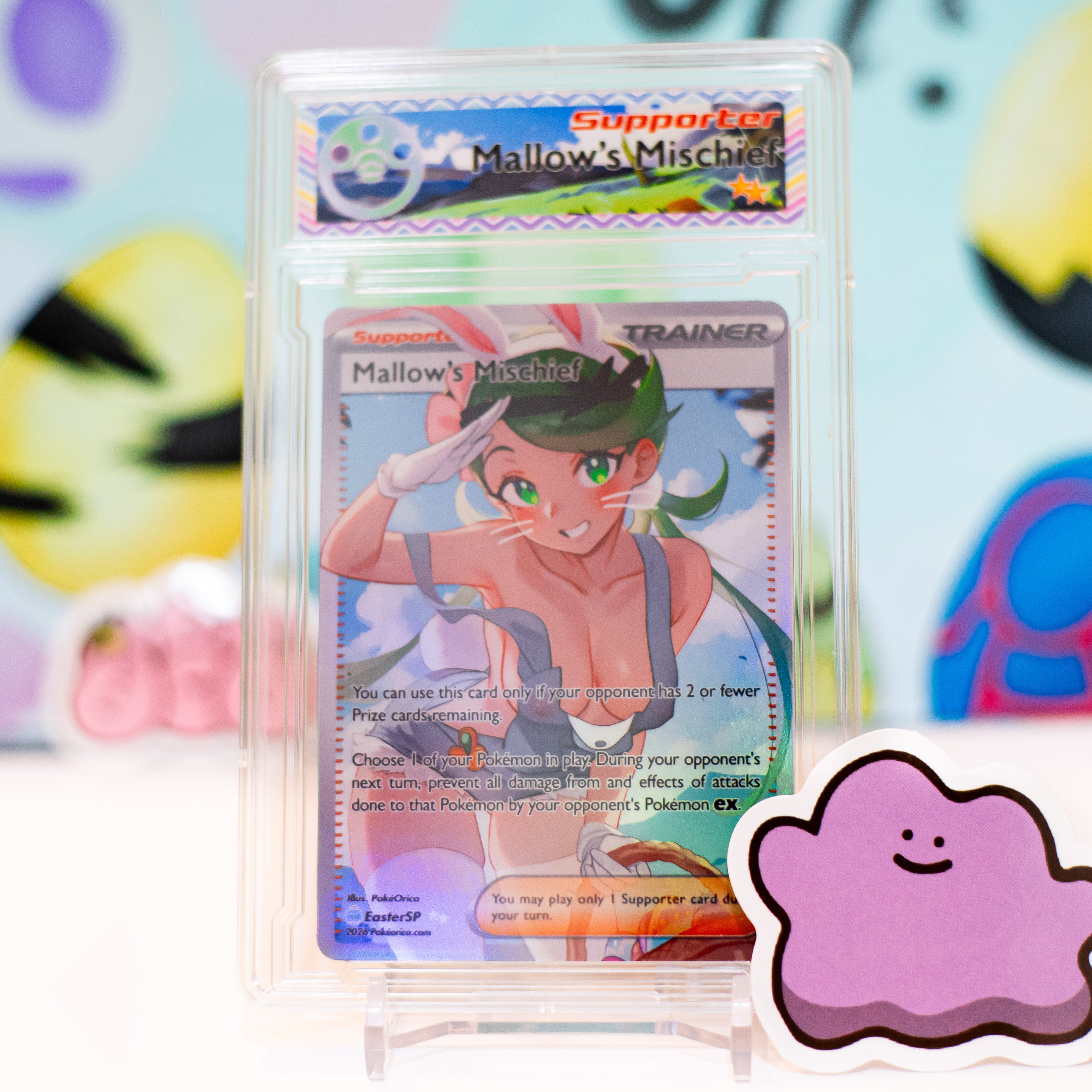 Limited Ed. Full Art Mallow's Mischief Easter Slab PokeOricaSTCG Limited Ed. Full Art Mallow's Mischief Easter Slab PokeOricaSTCG