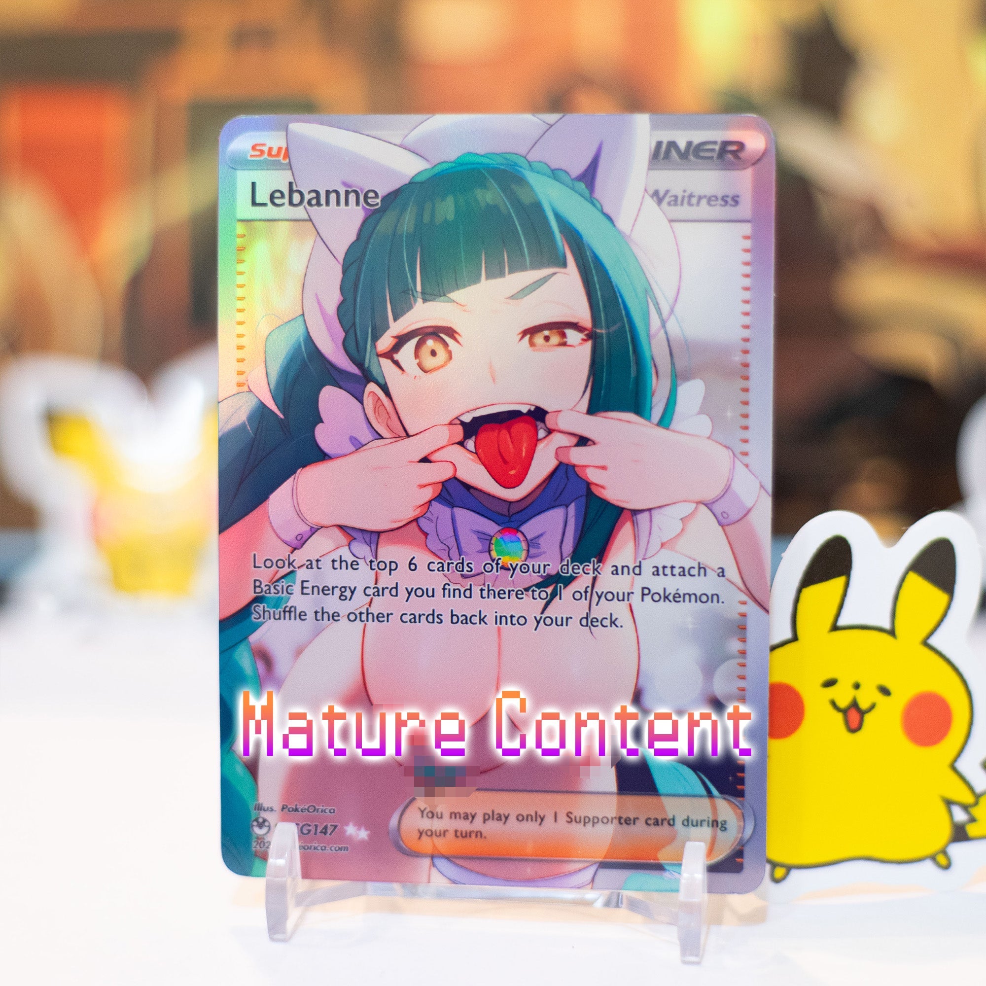 Custom Holographic Full Art Lebanne Card  PokeOricaSTCG
