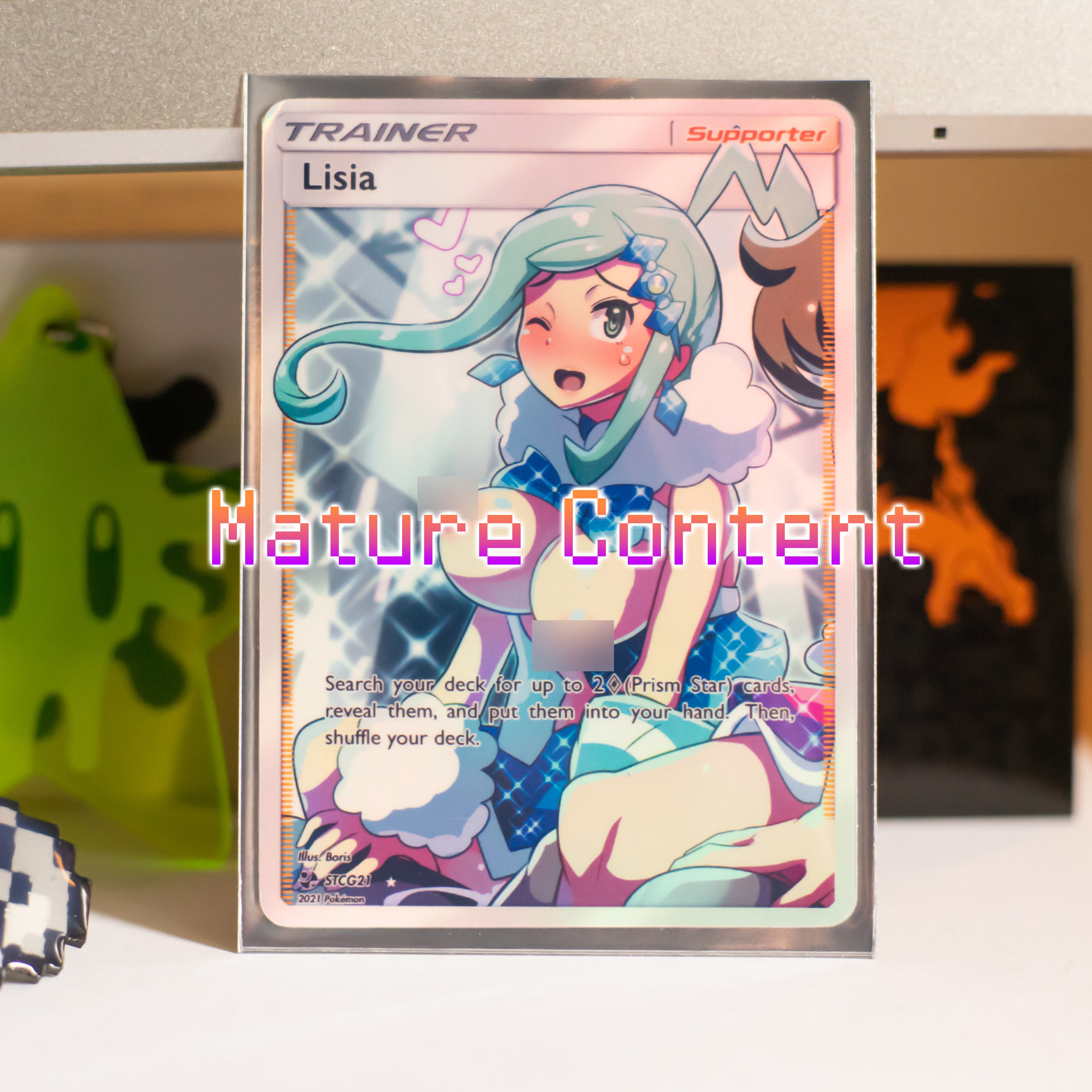 Custom Holographic Full Art Lisia Card PokeOricaSTCG Custom Holographic Full Art Lisia Card PokeOricaSTCG