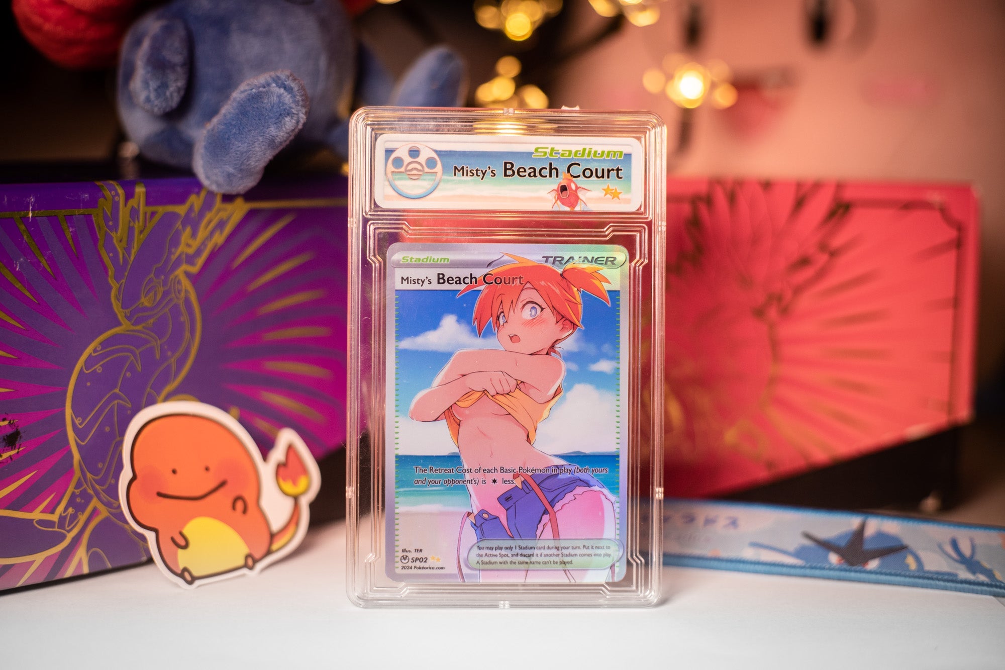 Custom Full Art Misty's Beach Court Slab – PokeOricaSTCG