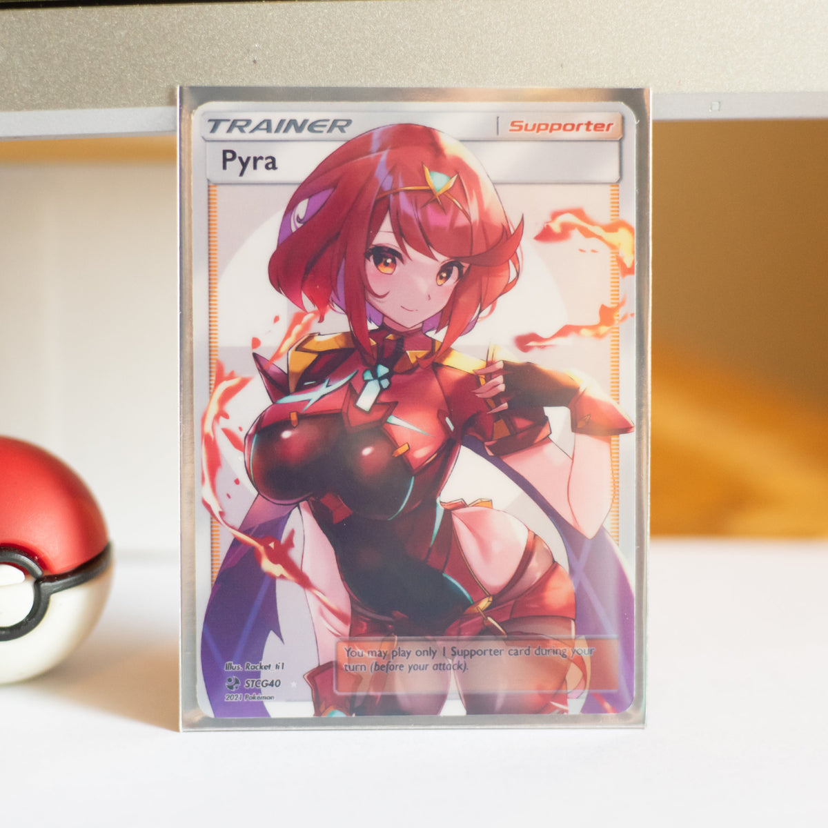 Custom Xenoblade Holographic Full Art Pyra Card