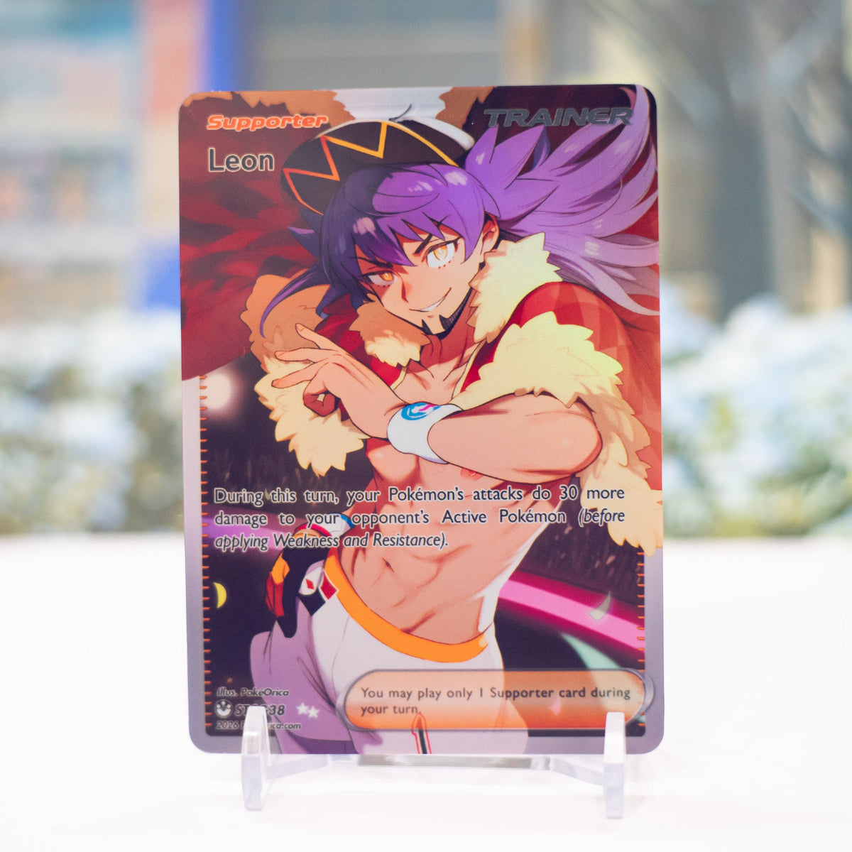 signed leon pokemon card Leon 134/159