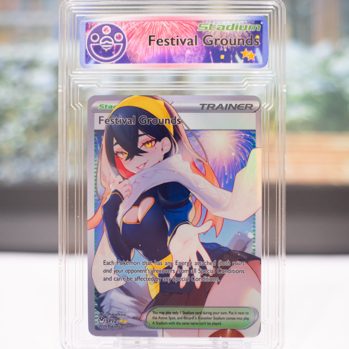 Limited Ed. August Full Art Carmine Festival Slab PokeOricaSTCG Limited Ed. August Full Art Carmine Festival Slab PokeOricaSTCG