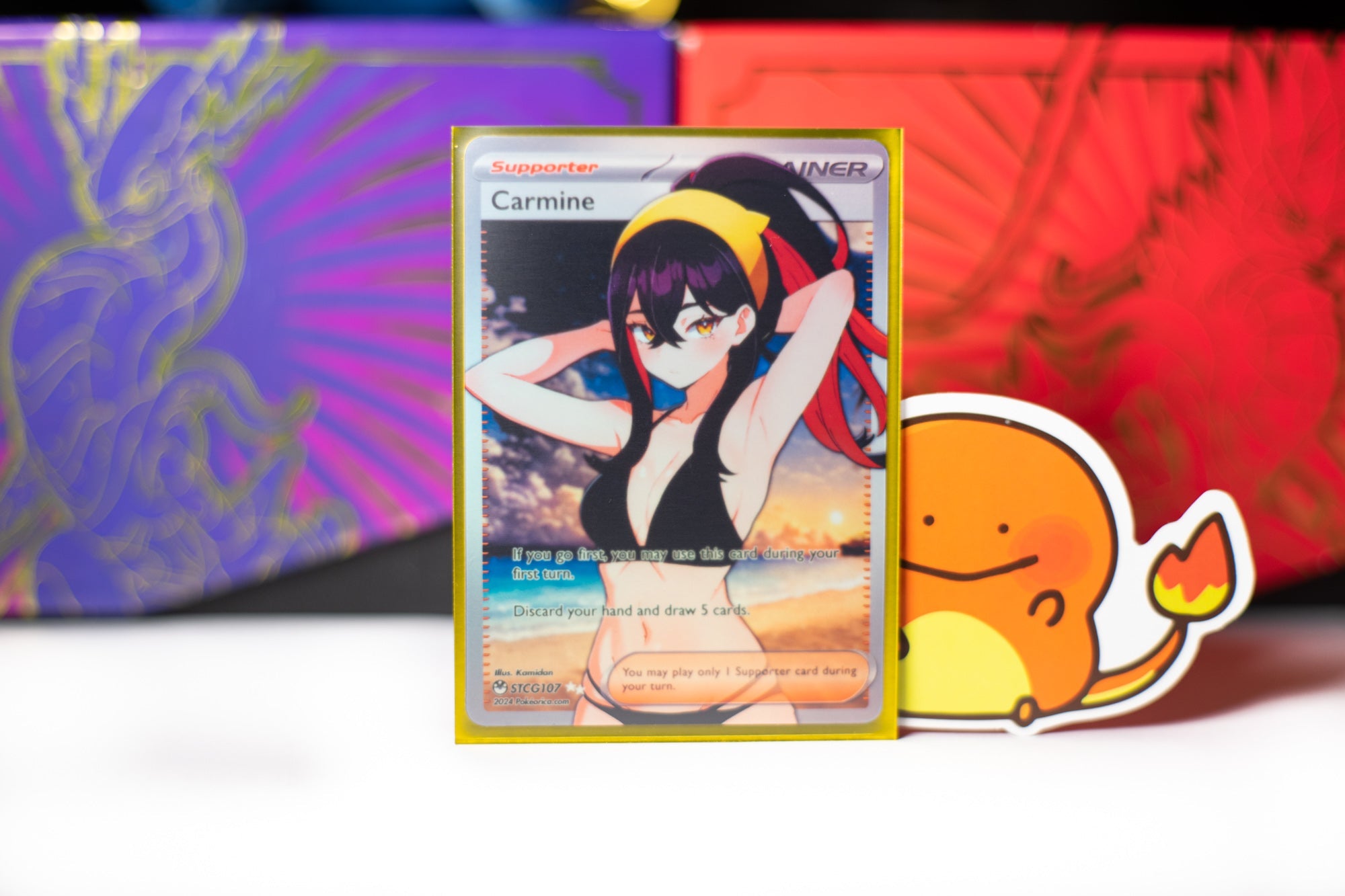 carmine pokemon card Custom Holographic Full Art Carmine – PokeOricaSTCG