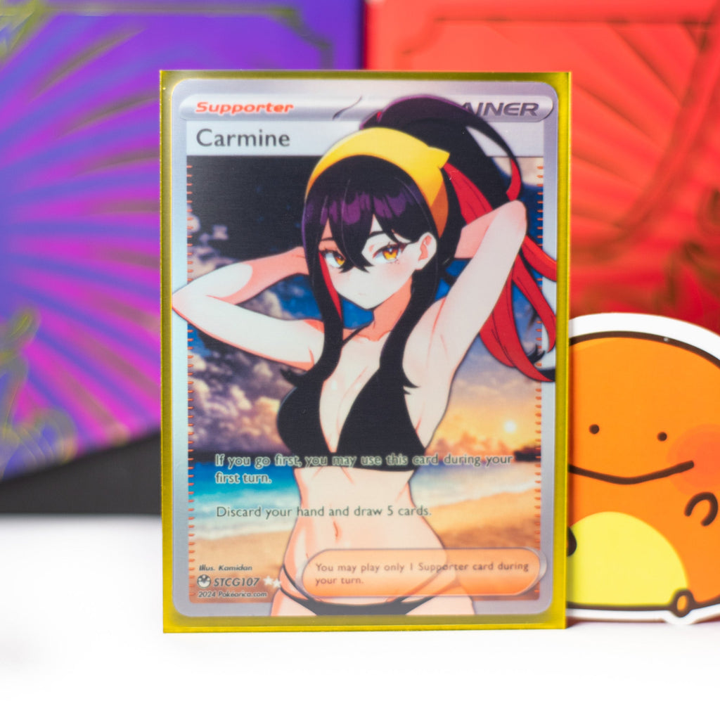 pokemon cards nsfw Custom Holographic Full Art Carmine – PokeOricaSTCG