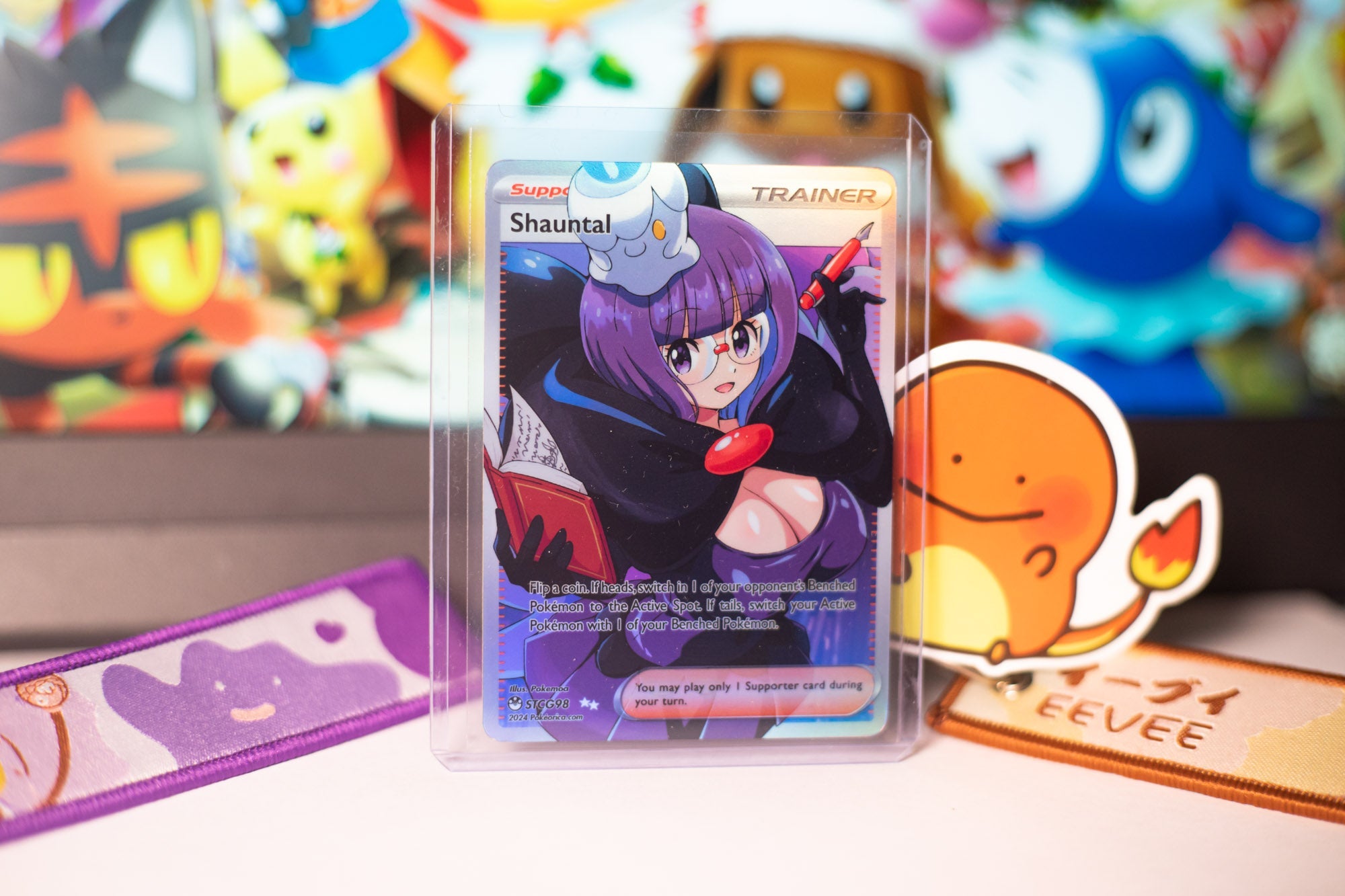Custom Holographic Full Art Shauntal Card  PokeOricaSTCG