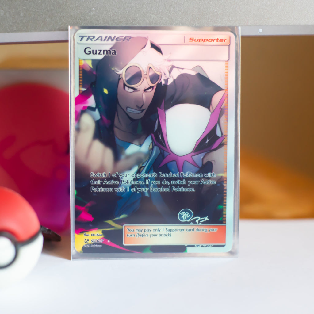 guzma card sleeves Custom Holographic Full Art – PokeOricaSTCG If you do Pack Option::Eeveelutions (Heavy) Pikachu V 2021 Pokemon BFJ15