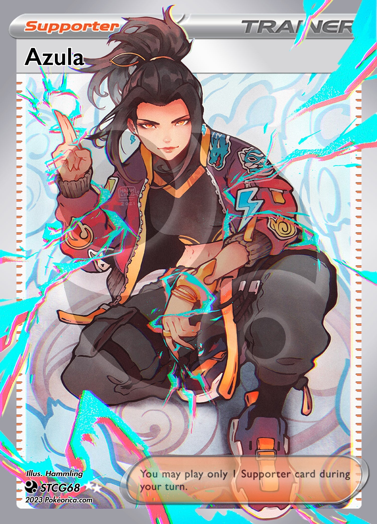 Custom Avatar Full Art Azula Card  PokeOricaSTCG