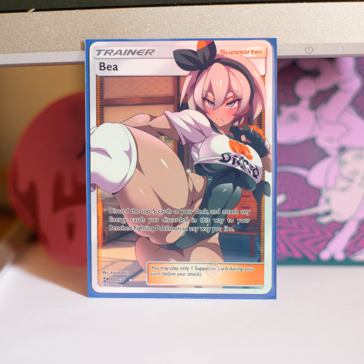 Custom Holographic Full Art Bea Card