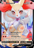 Custom Holographic Full Art Braixen V Card