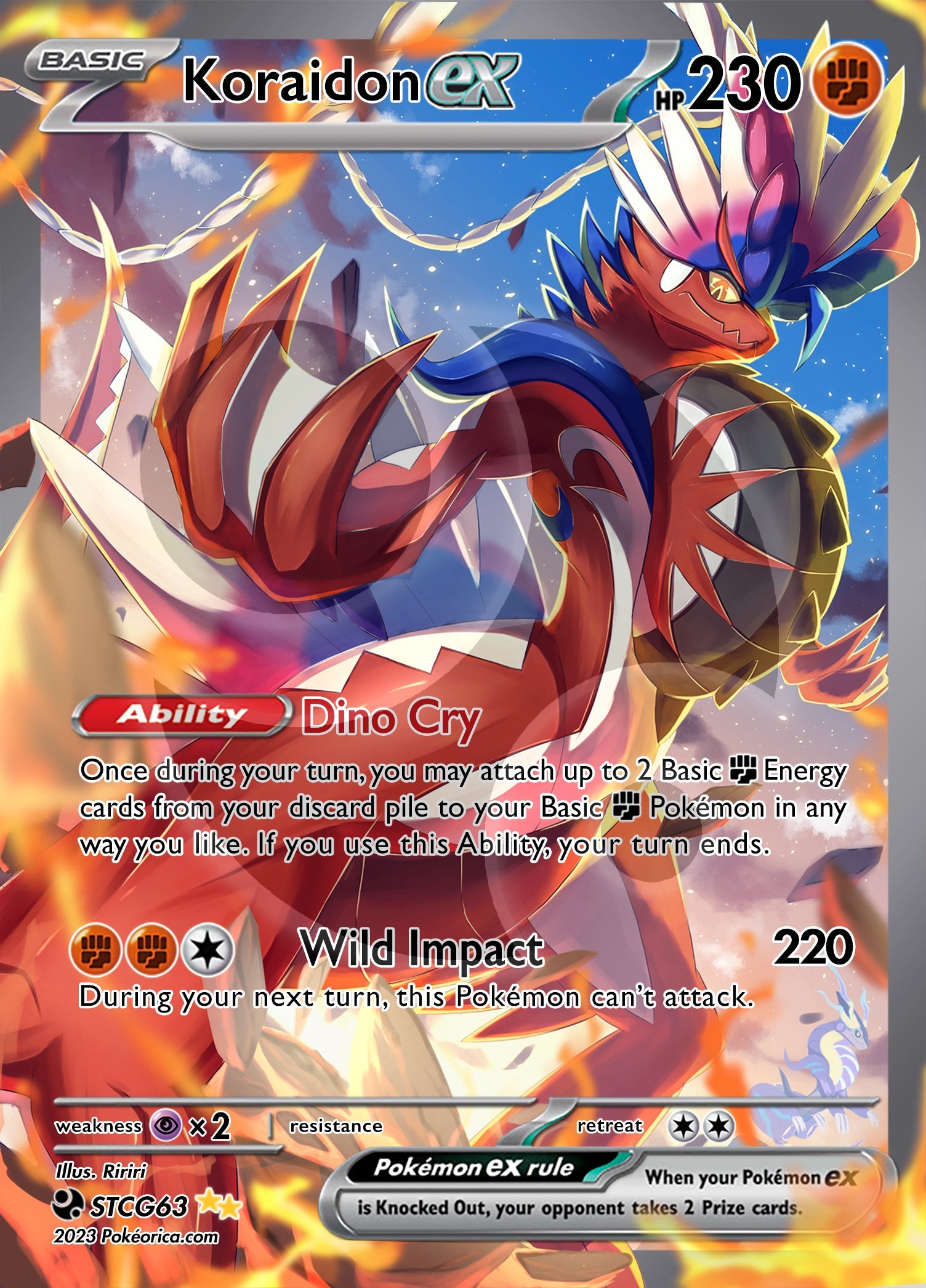 koraidon holographic card ex #254 Prices | Pokemon Scarlet & Violet 125/198 / Double Rare Card Type / HP / Stage Koraidon McDonald's Dragon Discovery |