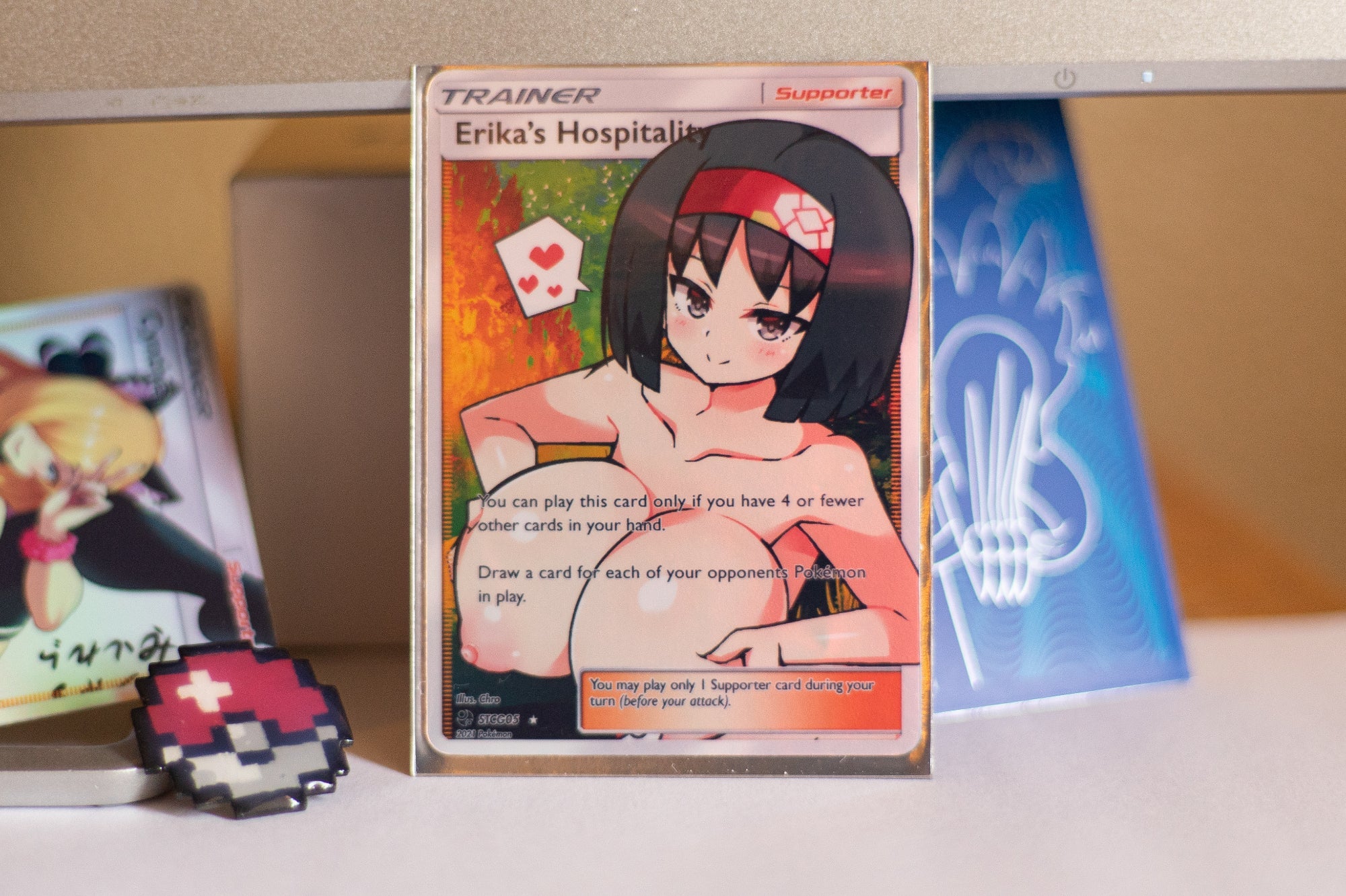 Custom Holographic Full Art Erika Card – PokeOricaSTCG