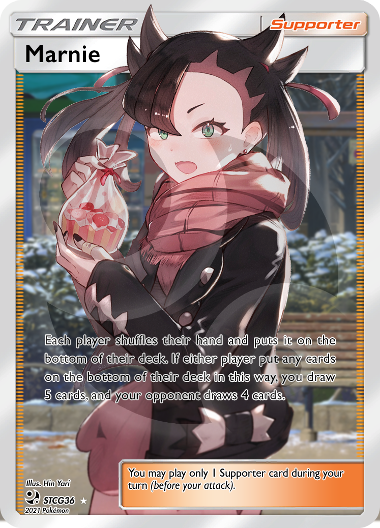 marnie pokemon trainer card Custom Holographic Full Art Marnie Card – PokeOricaSTCG
