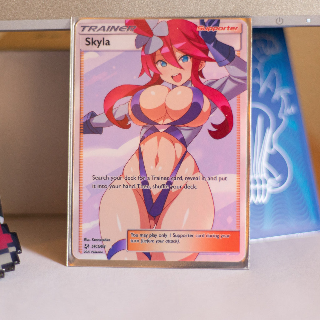 Custom Holographic Full Art Skyla Card – PokeOricaSTCG